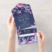 Hochzeit des Wasserfarbenlebens All In One Einladung (Abreißen)