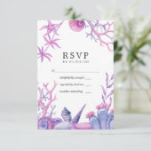 Hochzeit des Wasserfarbenlebens RSVP Karte (Stehend Vorderseite)