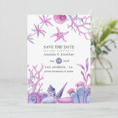 Hochzeit des Wasserfarbenlebens Save The Date (Stehend Vorderseite)