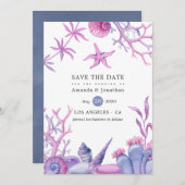 Hochzeit des Wasserfarbenlebens Save The Date (Vorne/Hinten)