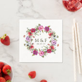 Hochzeit des Wasserfarbenwaldes Serviette (Beispiel)