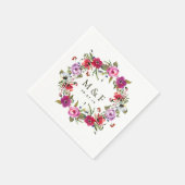 Hochzeit des Wasserfarbenwaldes Serviette (Ecke)