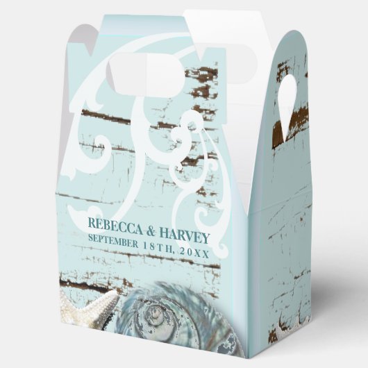 Hochzeit des Wassers mit blauem Meerwasser Geschenkschachtel (Geöffnet)