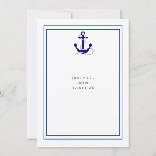 Hochzeit des Wasserschiffs Einladung (Rückseite)