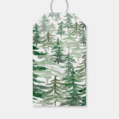 Hochzeit des Watercolor Forest Woodland Vielen Dan Geschenkanhänger (Rückseite)