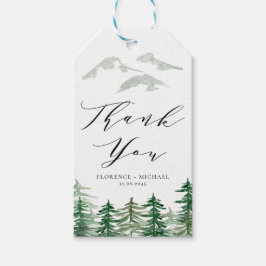 Hochzeit des Watercolor Forest Woodland Vielen Dan Geschenkanhänger