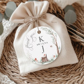 Hochzeit des Watercolor Tree Whimsical Forest Geschenkanhänger