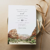 Hochzeit des Watercolor Zion Nationalparks