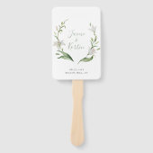 Hochzeit des weißen Botanischen Blumenkreides Fächer (Vorderseite)