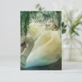 Hochzeit des weißen Sommers Einladung (Stehend Vorderseite)