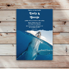 Hochzeit des Whale Beach unter dem Meer Einladung