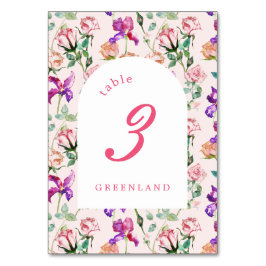 Hochzeit des wilden botanischen Maximalismus Tischnummer