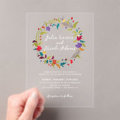 Hochzeit des Wildgartens Rose Woods Exotic Flower  Acryleinladungen (Insitu (Handheld))