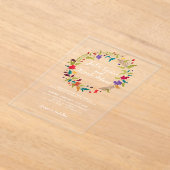 Hochzeit des Wildgartens Rose Woods Exotic Flower  Acryleinladungen (Ablage )