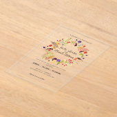 Hochzeit des Wildgartens Rose Woods Exotic Flower Acryleinladungen (Ablage )