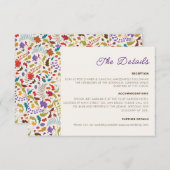 Hochzeit des Wildgartens Rose Woods Exotic Flower Begleitkarte (Vorne/Hinten)