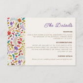 Hochzeit des Wildgartens Rose Woods Exotic Flower Begleitkarte (Vorderseite)