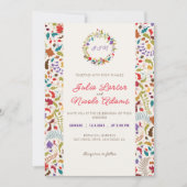 Hochzeit des Wildgartens Rose Woods Exotic Flower Einladung (Vorderseite)