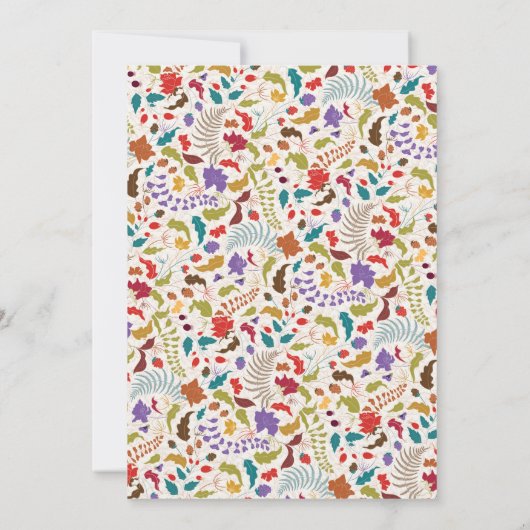 Hochzeit des Wildgartens Rose Woods Exotic Flower Einladung (Rückseite)