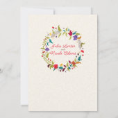 Hochzeit des Wildgartens Rose Woods Exotic Flower Einladung (Rückseite)