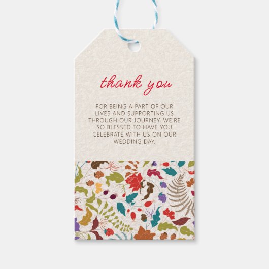 Hochzeit des Wildgartens Rose Woods Exotic Flower Geschenkanhänger (Vorderseite)