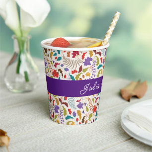 Hochzeit des Wildgartens Rose Woods Exotic Flower Pappbecher