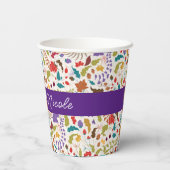 Hochzeit des Wildgartens Rose Woods Exotic Flower Pappbecher (Rückseite)