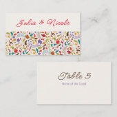 Hochzeit des Wildgartens Rose Woods Exotic Flower  Platzkarte (Vorne/Hinten)