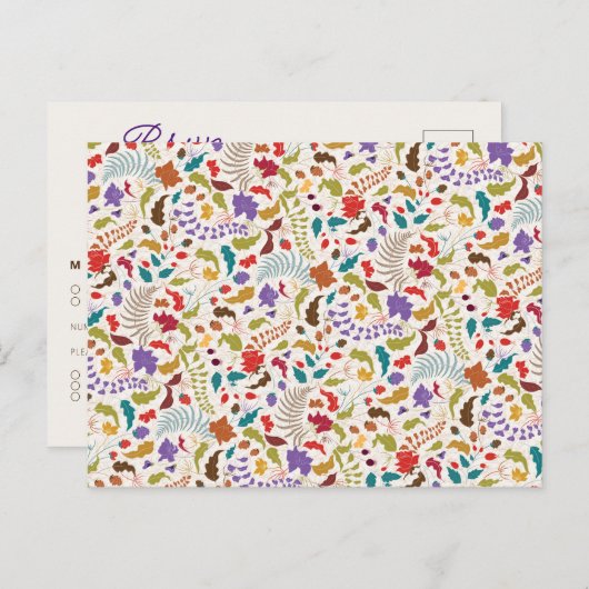 Hochzeit des Wildgartens Rose Woods Exotic Flower Postkarte (Vorne/Hinten)