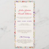 Hochzeit des Wildgartens Rose Woods Exotic Flower  Programm (Vorderseite)