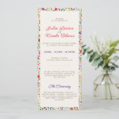 Hochzeit des Wildgartens Rose Woods Exotic Flower  Programm (Stehend Vorderseite)