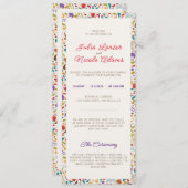 Hochzeit des Wildgartens Rose Woods Exotic Flower  Programm (Vorne/Hinten)