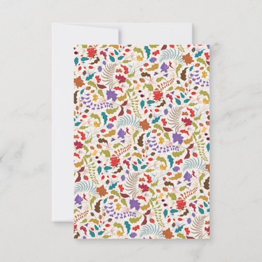 Hochzeit des Wildgartens Rose Woods Exotic Flower RSVP Karte (Rückseite)