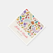 Hochzeit des Wildgartens Rose Woods Exotic Flower  Serviette (Ecke)