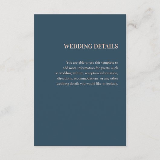 Hochzeit Detail Begleitkarte (Vorderseite)