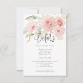 Hochzeit | Details Light Pink Floral Bouquet Einladung (Vorderseite)