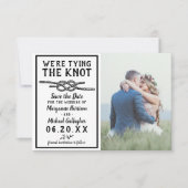 Hochzeit, die das Minimalistische nautische Foto d Save The Date (Vorderseite)