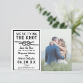 Hochzeit, die das Minimalistische nautische Foto d Save The Date (Stehend Vorderseite)