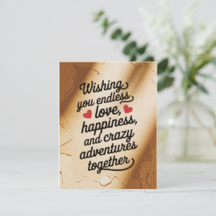 Hochzeit, die dir endlose Liebe und Glück wünscht Feiertagskarte