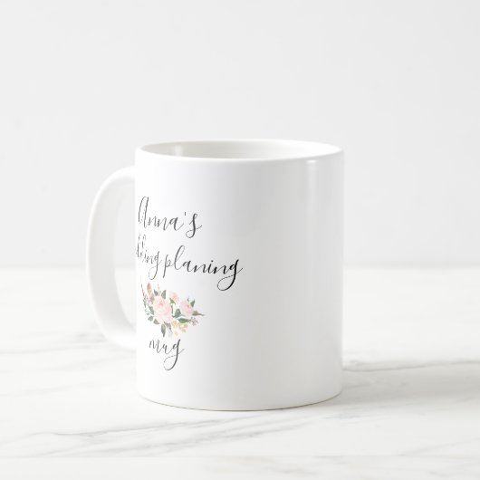 Hochzeit, die | kundengerechten Namen | plant Kaffeetasse (Vorderseite Links)