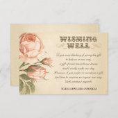 Hochzeit, die Vintage Karten wünscht (Vorne/Hinten)