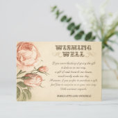 Hochzeit, die Vintage Karten wünscht (Stehend Vorderseite)