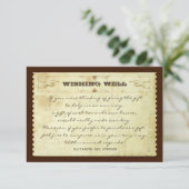 Hochzeit, die Vintage Karten wünscht (Stehend Vorderseite)