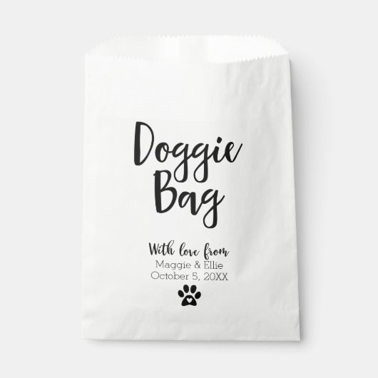 Hochzeit Doggie Leckerei Fvor Bags Geschenktütchen (Vorderseite)