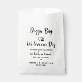 Hochzeit Doggie Personalisiert Biscuit Bar Haustie Geschenktütchen (Vorderseite)