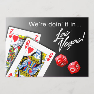 Hochzeit - Doing es in Las Vegas schwarz Einladung