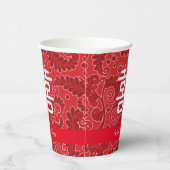 Hochzeit Doppeltes Glück Blumenhintergrund Pappbecher (Rechts)