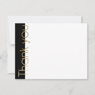 Hochzeit/Dusche Dankeschön Karte Elegantes Gold & 