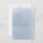 Hochzeit ・ dustig blaue Aquarellrahmen für Blume Einladung (Rückseite)