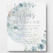 Hochzeit | Dusty Blue Over Over Moon in Liebe Fotoplatte (Vorderseite)